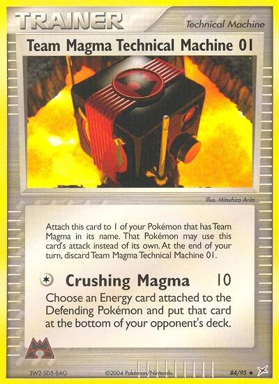Team Magma Technical Machine 01 84/95, Team Magma vs Team Aqua Pokémon card