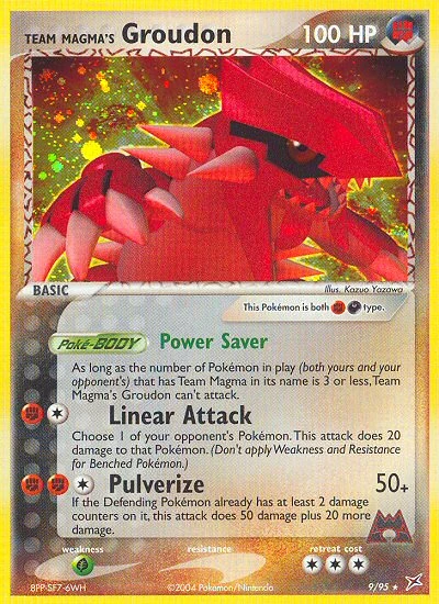 Team Magma's Groudon 9/95, Team Magma vs Team Aqua Pokémon card