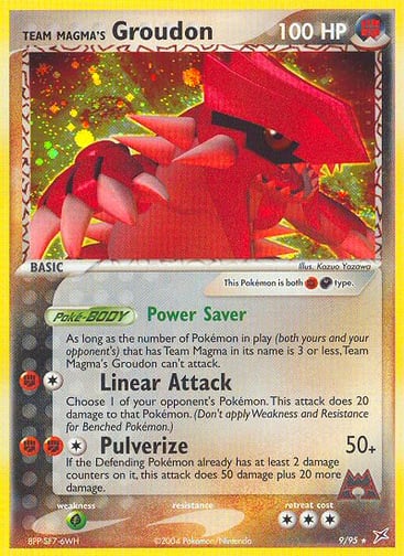 Team Magma's Groudon 9/95 from Team Magma vs Team Aqua