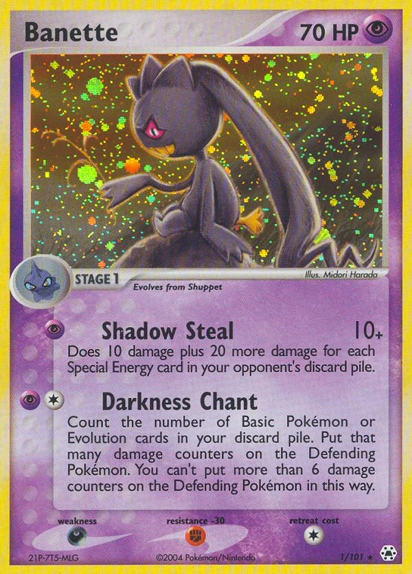 Banette 1/101, Hidden Legends Pokémon card
