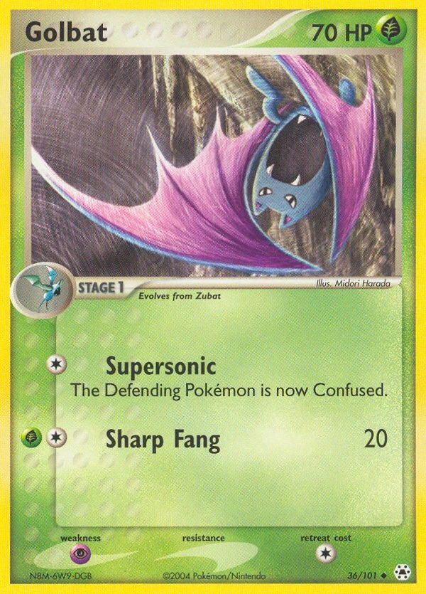 Golbat 36/101, Hidden Legends Pokémon card