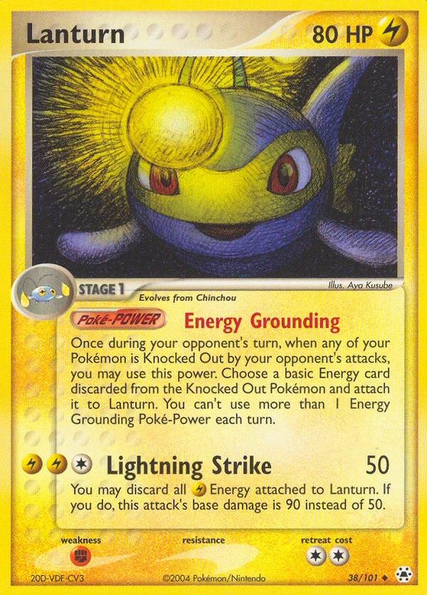 Lanturn 38/101, Hidden Legends Pokémon card