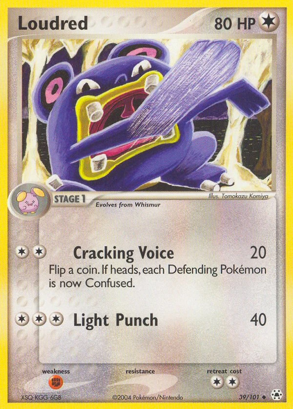 Loudred 39/101, Hidden Legends Pokémon card