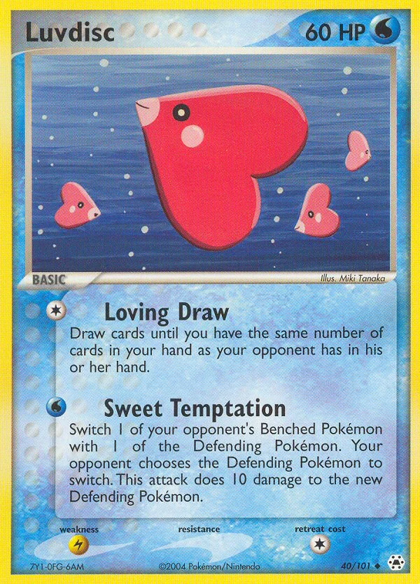 Luvdisc 40/101, Hidden Legends Pokémon card