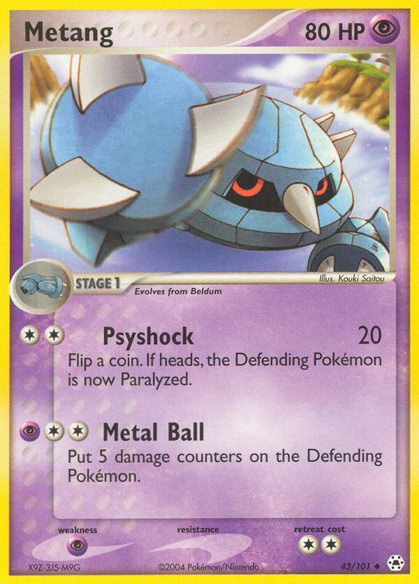 Metang 43/101, Hidden Legends Pokémon card