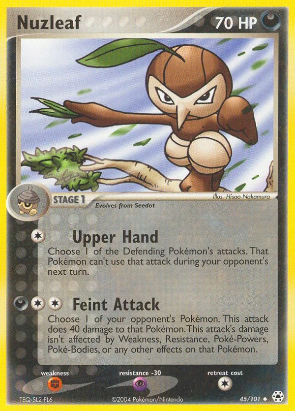 Nuzleaf 45/101, Hidden Legends Pokémon card