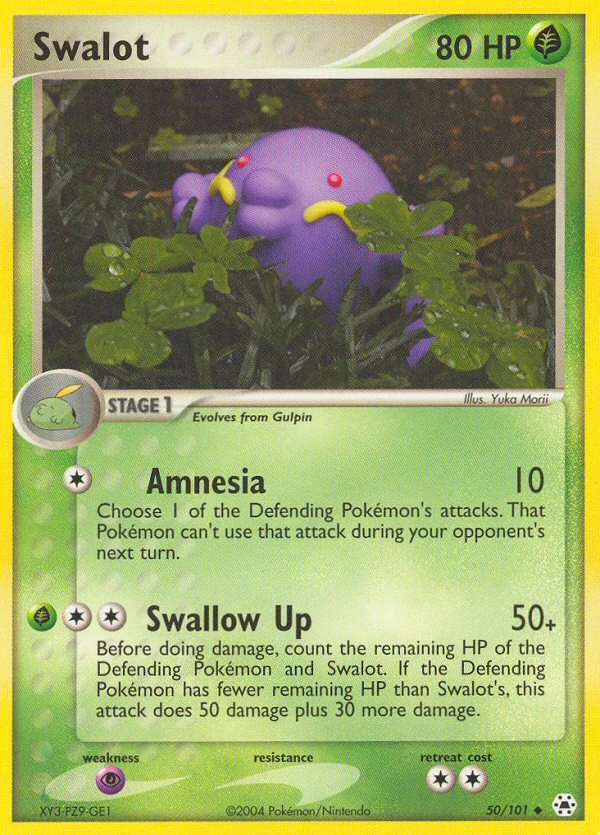 Swalot 50/101, Hidden Legends Pokémon card