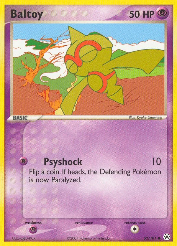 Baltoy 52/101, Hidden Legends Pokémon card