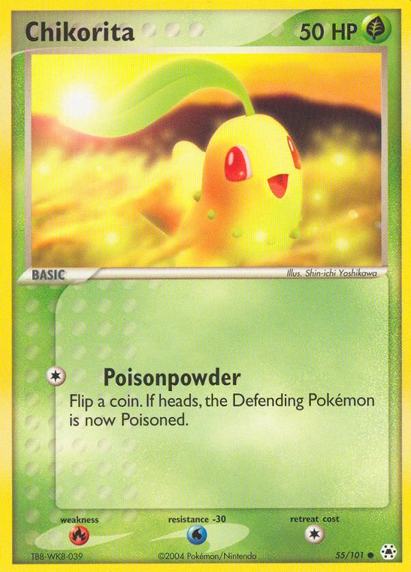 Chikorita 55/101, Hidden Legends Pokémon card