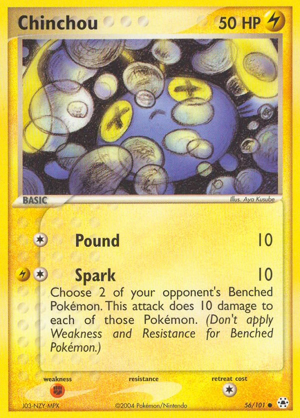 Chinchou 56/101, Hidden Legends Pokémon card