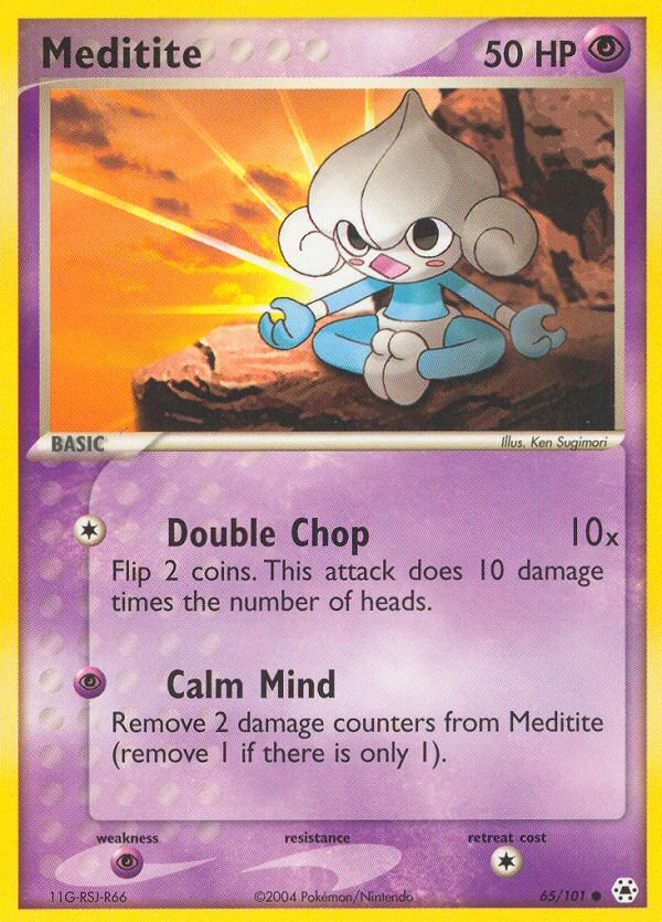 Meditite 65/101, Hidden Legends Pokémon card