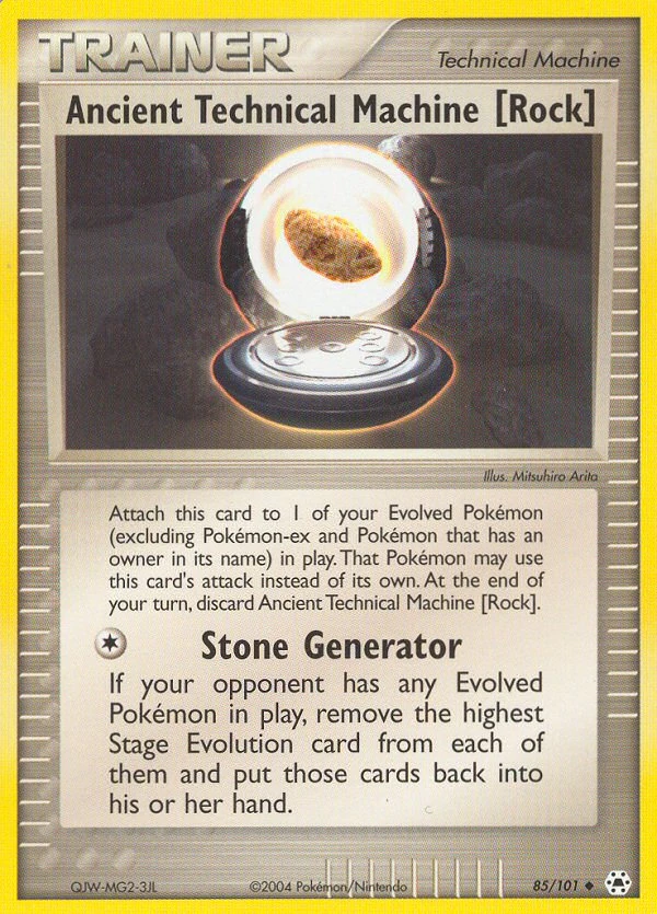 Ancient Technical Machine [Rock] 85/101, Hidden Legends Pokémon card