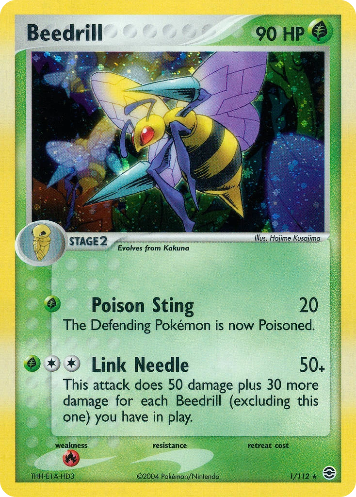 Beedrill 1/112, FireRed & LeafGreen Pokémon card