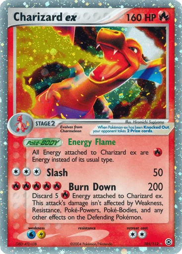 Charizard ex 105/112 from FireRed & LeafGreen