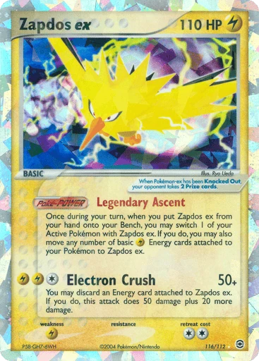 Zapdos ex 116/112 from FireRed & LeafGreen