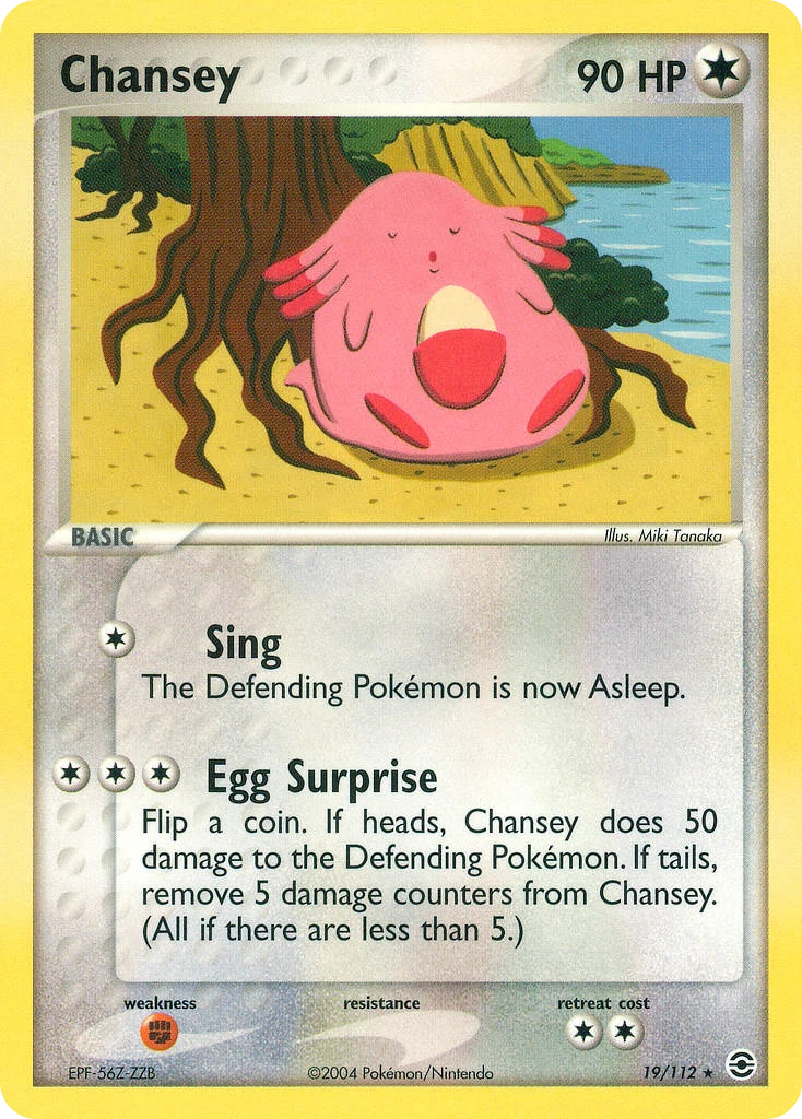 Chansey 19/112, FireRed & LeafGreen Pokémon card