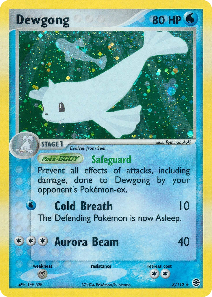 Dewgong 3/112, FireRed & LeafGreen Pokémon card