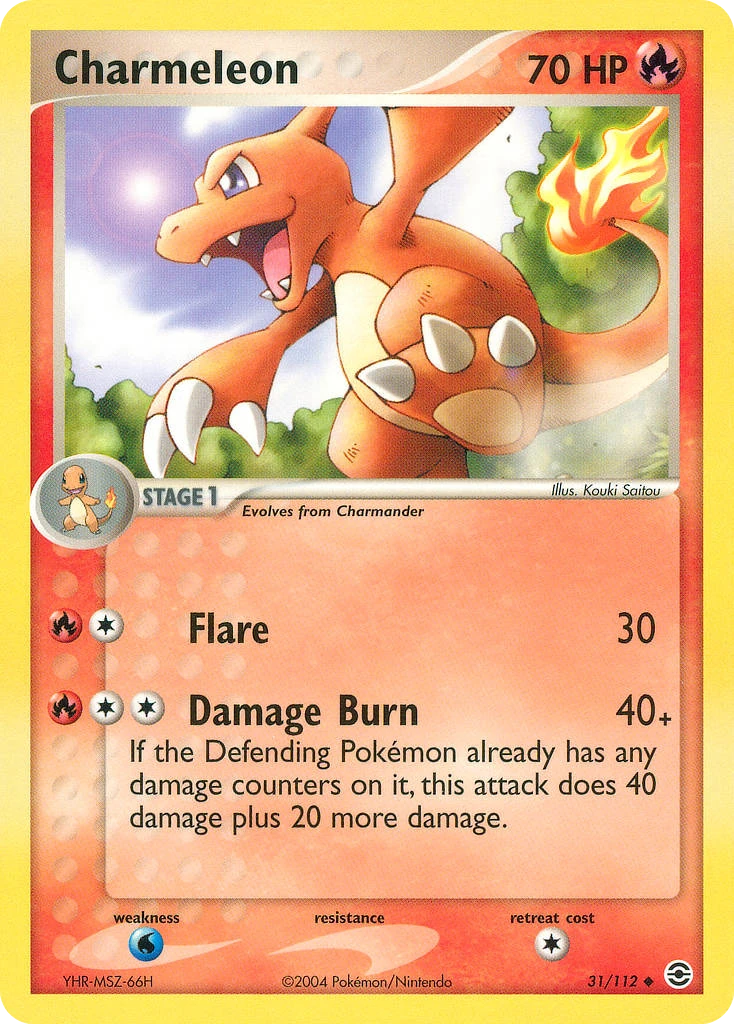 Charmeleon 31/112, FireRed & LeafGreen Pokémon card