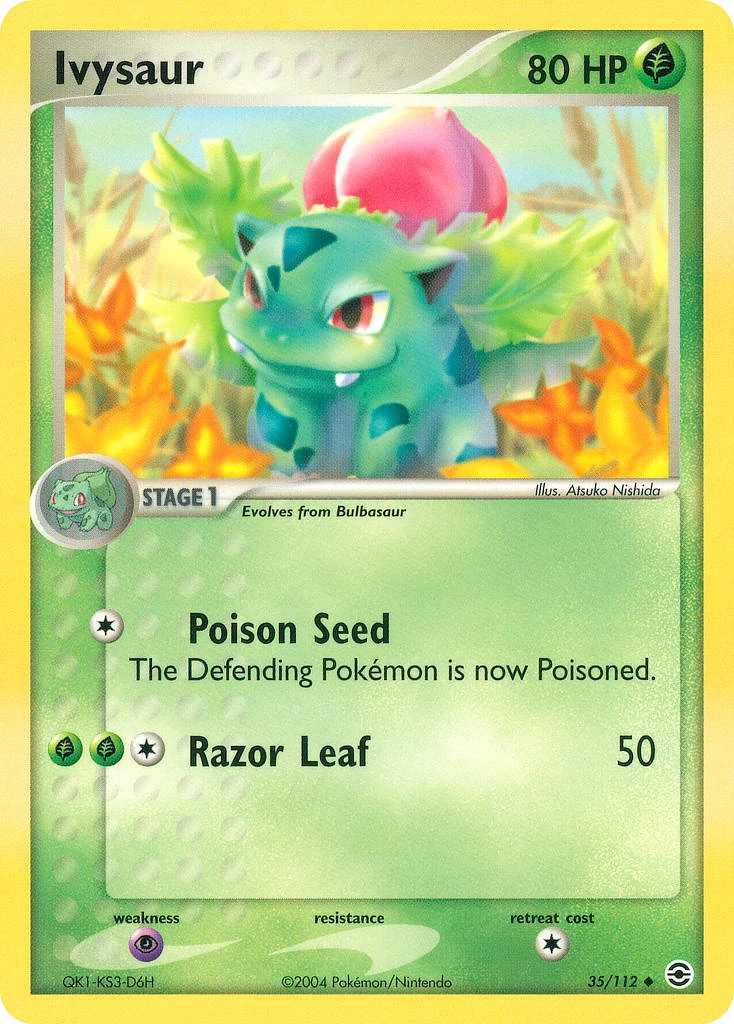 Ivysaur 35/112, FireRed & LeafGreen Pokémon card