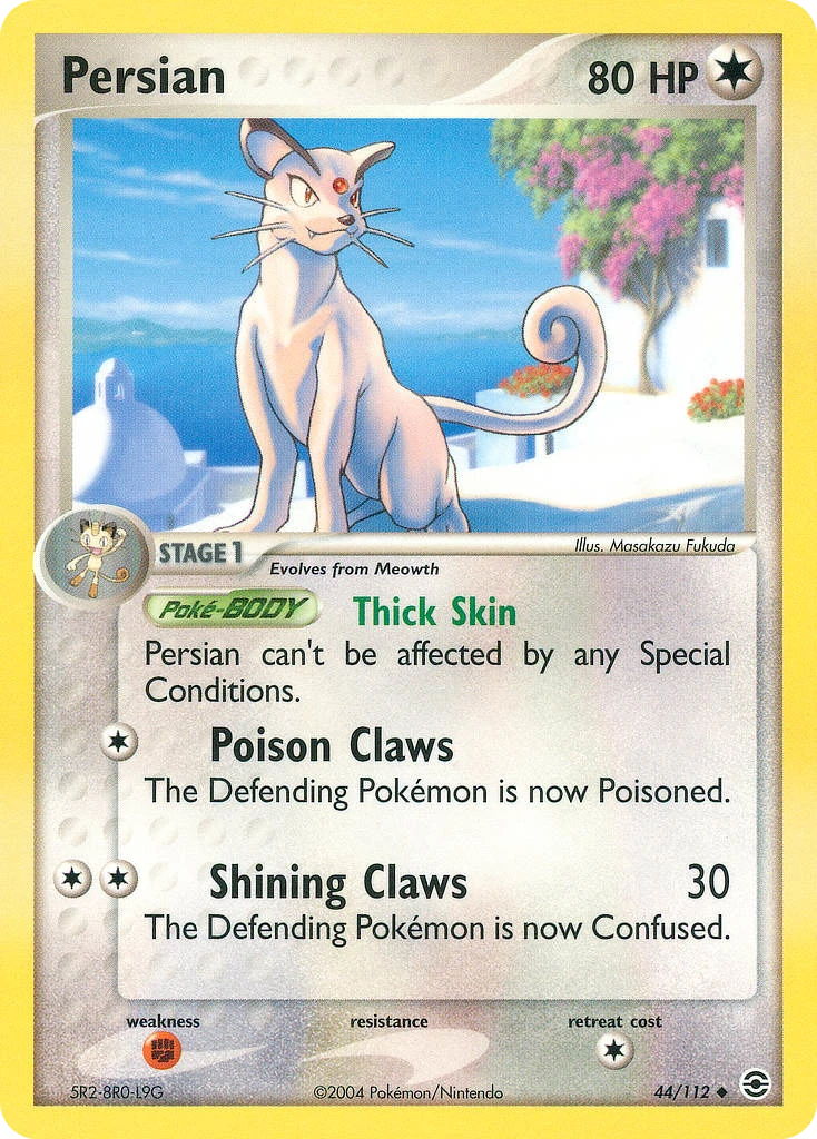 Persian 44/112, FireRed & LeafGreen Pokémon card