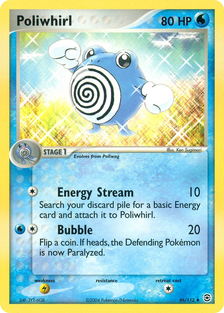 Poliwhirl 46/112, FireRed & LeafGreen Pokémon card