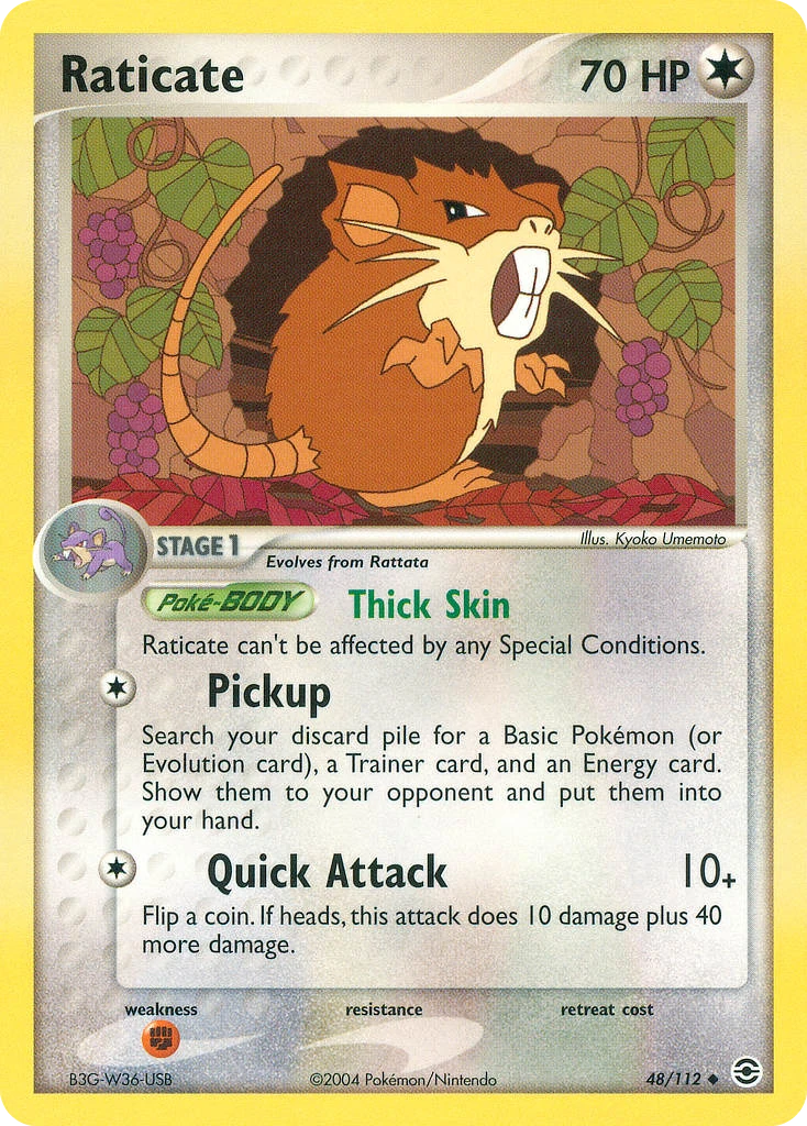 Raticate 48/112, FireRed & LeafGreen Pokémon card