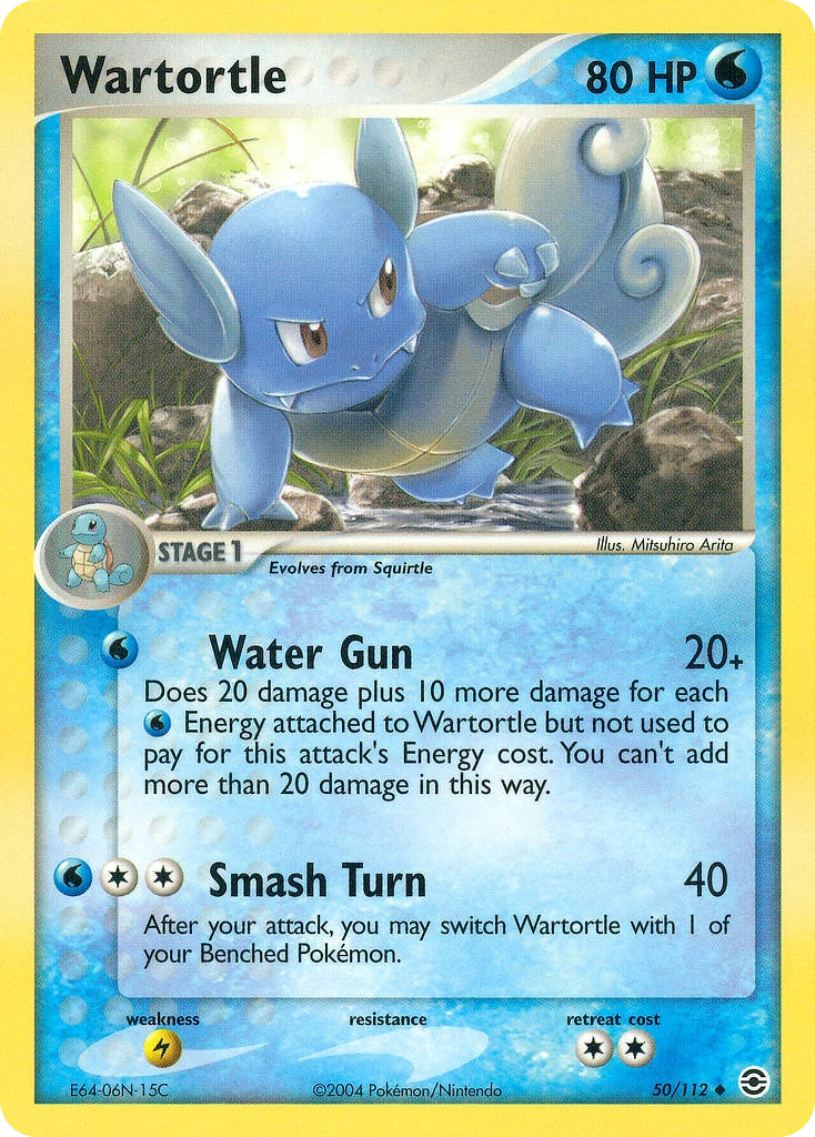 Wartortle 50/112, FireRed & LeafGreen Pokémon card