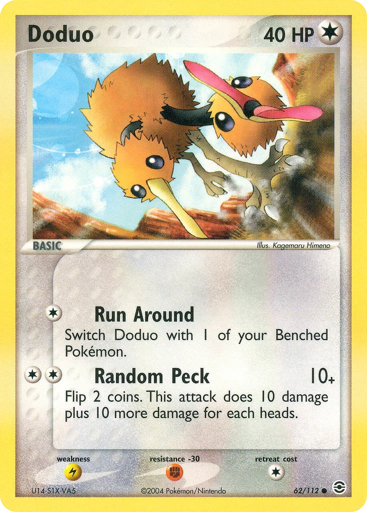 Doduo 62/112, FireRed & LeafGreen Pokémon card
