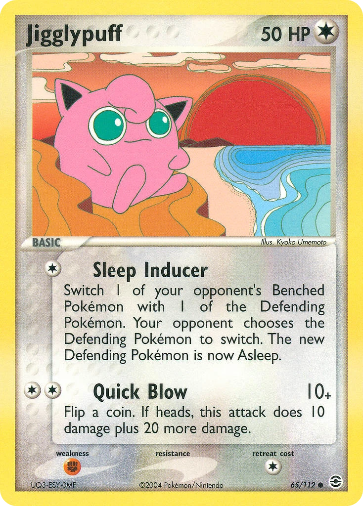 Jigglypuff 65/112, FireRed & LeafGreen Pokémon card