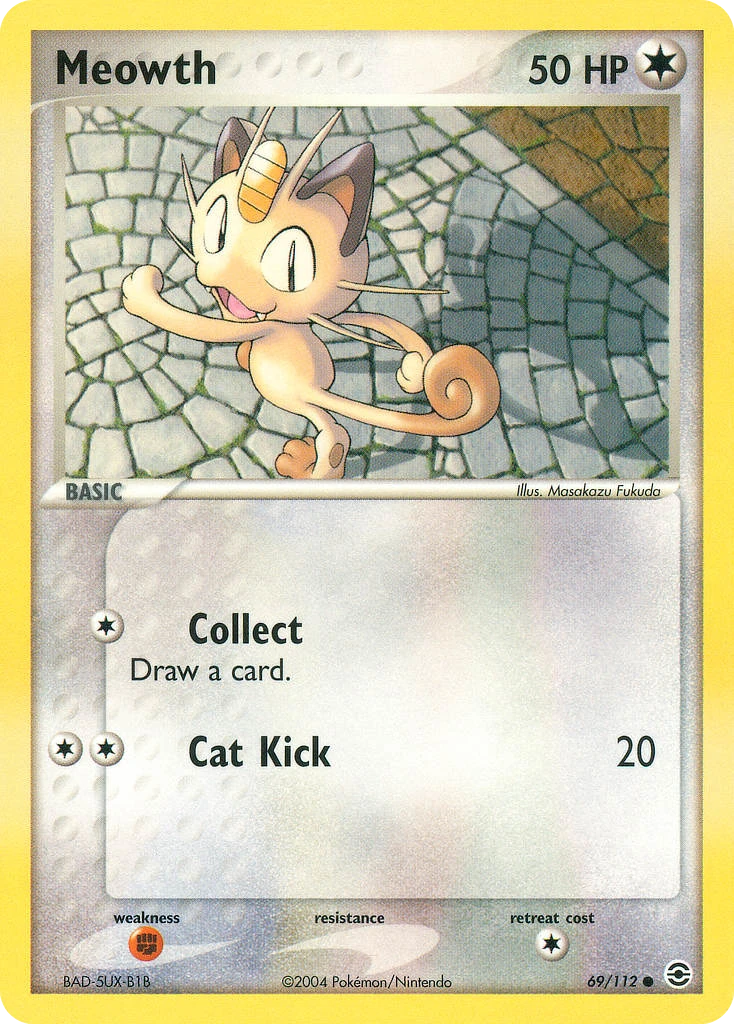 Meowth 69/112, FireRed & LeafGreen Pokémon card