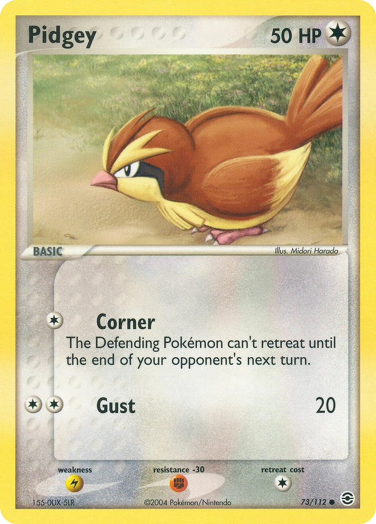 Pidgey 73/112, FireRed & LeafGreen Pokémon card