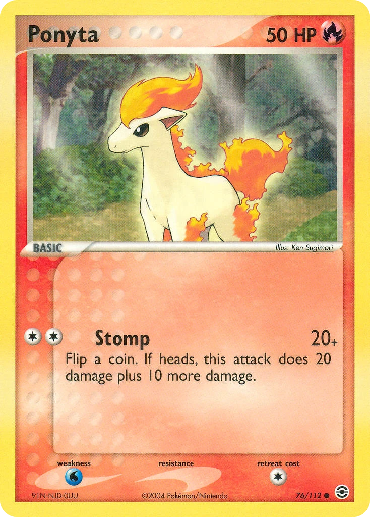 Ponyta 76/112, FireRed & LeafGreen Pokémon card