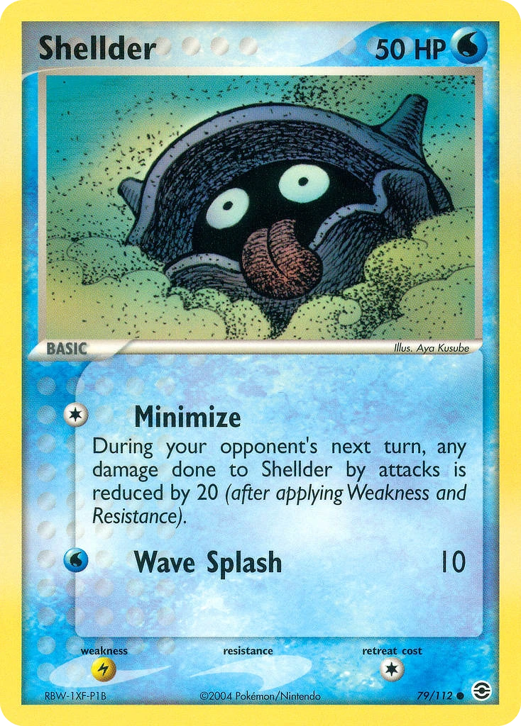 Shellder 79/112, FireRed & LeafGreen Pokémon card