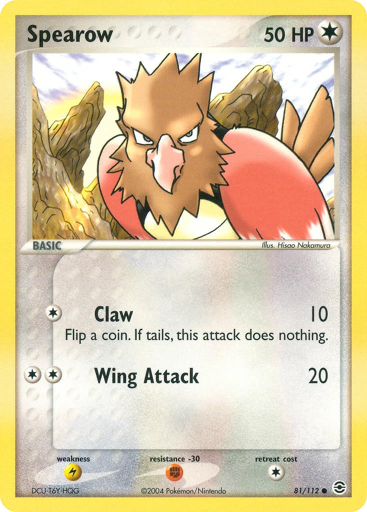 Spearow 81/112, FireRed & LeafGreen Pokémon card