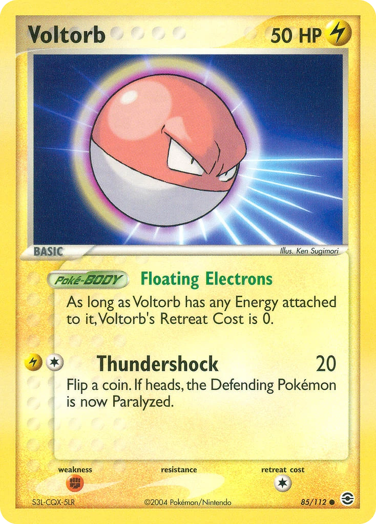Voltorb 85/112, FireRed & LeafGreen Pokémon card