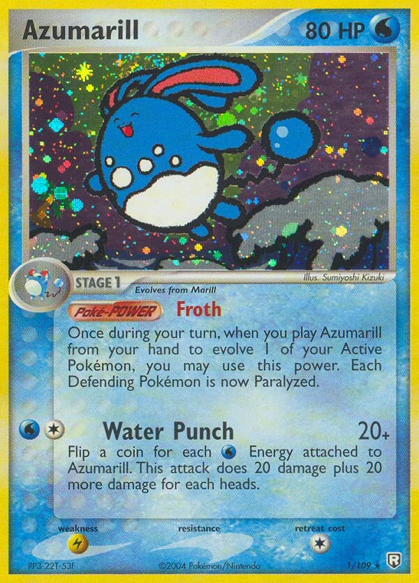 Azumarill 1/109, Team Rocket Returns Pokémon card