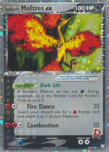Rocket's Moltres ex 100/109 from Team Rocket Returns