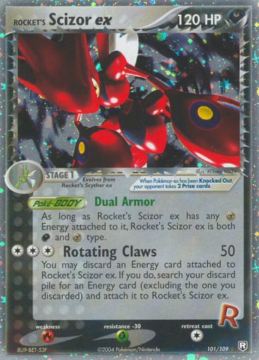 Rocket's Scizor ex 101/109 from Team Rocket Returns