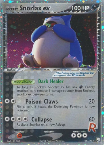 Rocket's Snorlax ex 104/109 from Team Rocket Returns