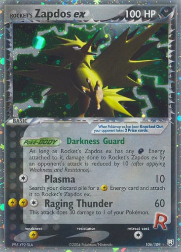 Rocket's Zapdos ex 106/109 from Team Rocket Returns