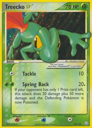 Treecko ☆ 109/109 from Team Rocket Returns