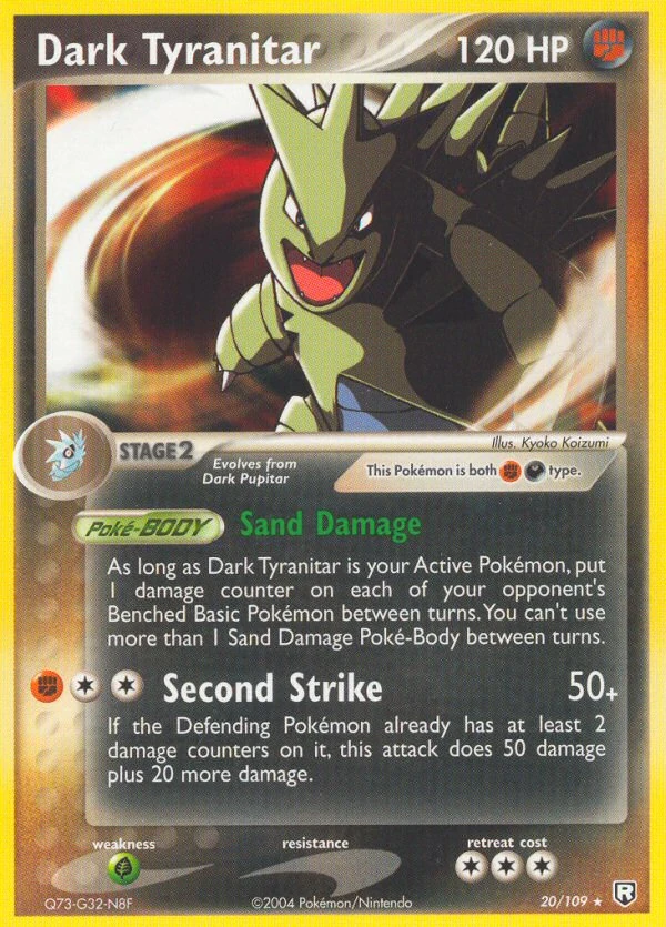 Dark Tyranitar 20/109, Team Rocket Returns Pokémon card