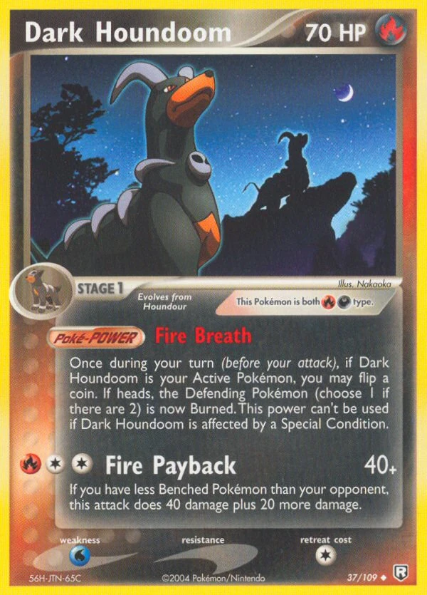 Dark Houndoom 37/109, Team Rocket Returns Pokémon card