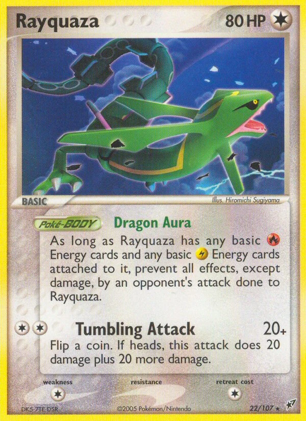 Rayquaza 22/107, Deoxys Pokémon card