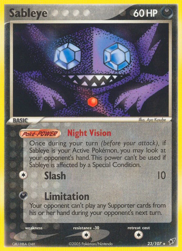 Sableye 23/107, Deoxys Pokémon card