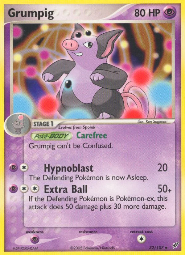 Grumpig 32/107, Deoxys Pokémon card