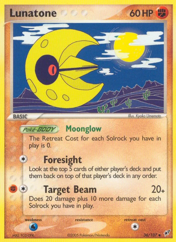 Lunatone 36/107, Deoxys Pokémon card