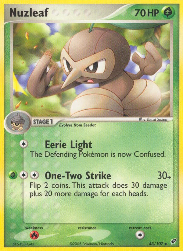Nuzleaf 43/107, Deoxys Pokémon card