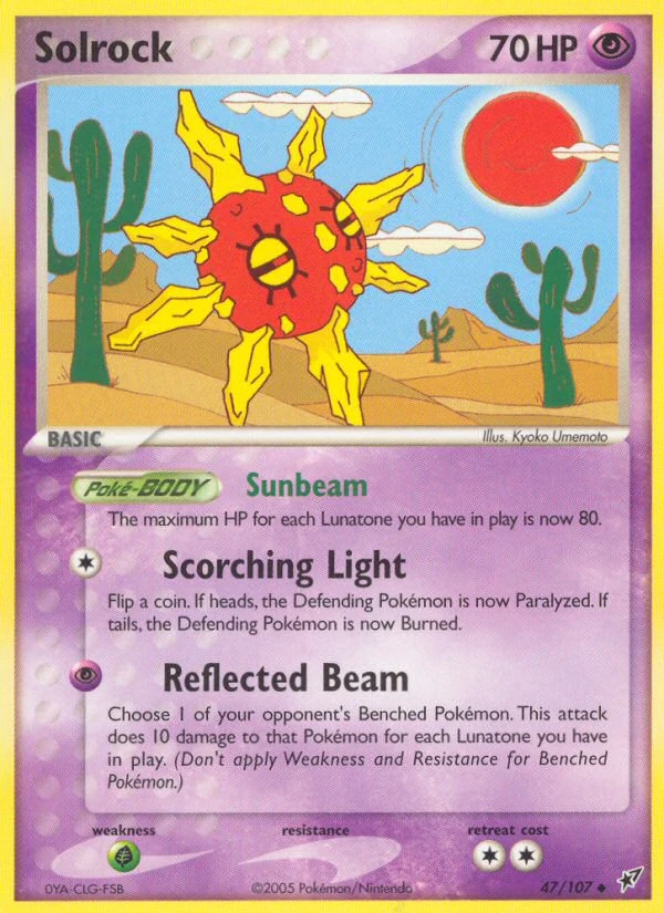 Solrock 47/107, Deoxys Pokémon card
