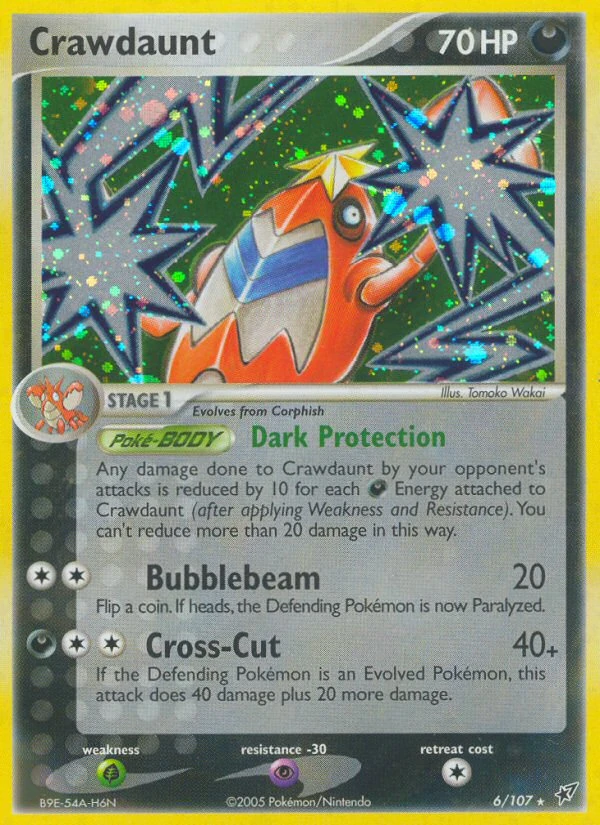 Crawdaunt 6/107, Deoxys Pokémon card